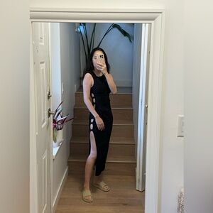 BNWT! Zara black side split sleeveless dress